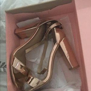 Ross gold heels